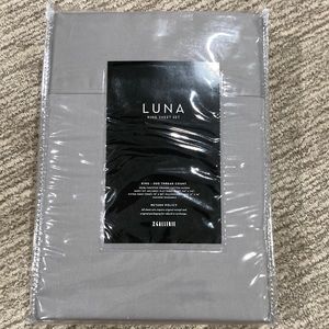 ZGALLERIE luna silver King sheet set- Brand new in packaging